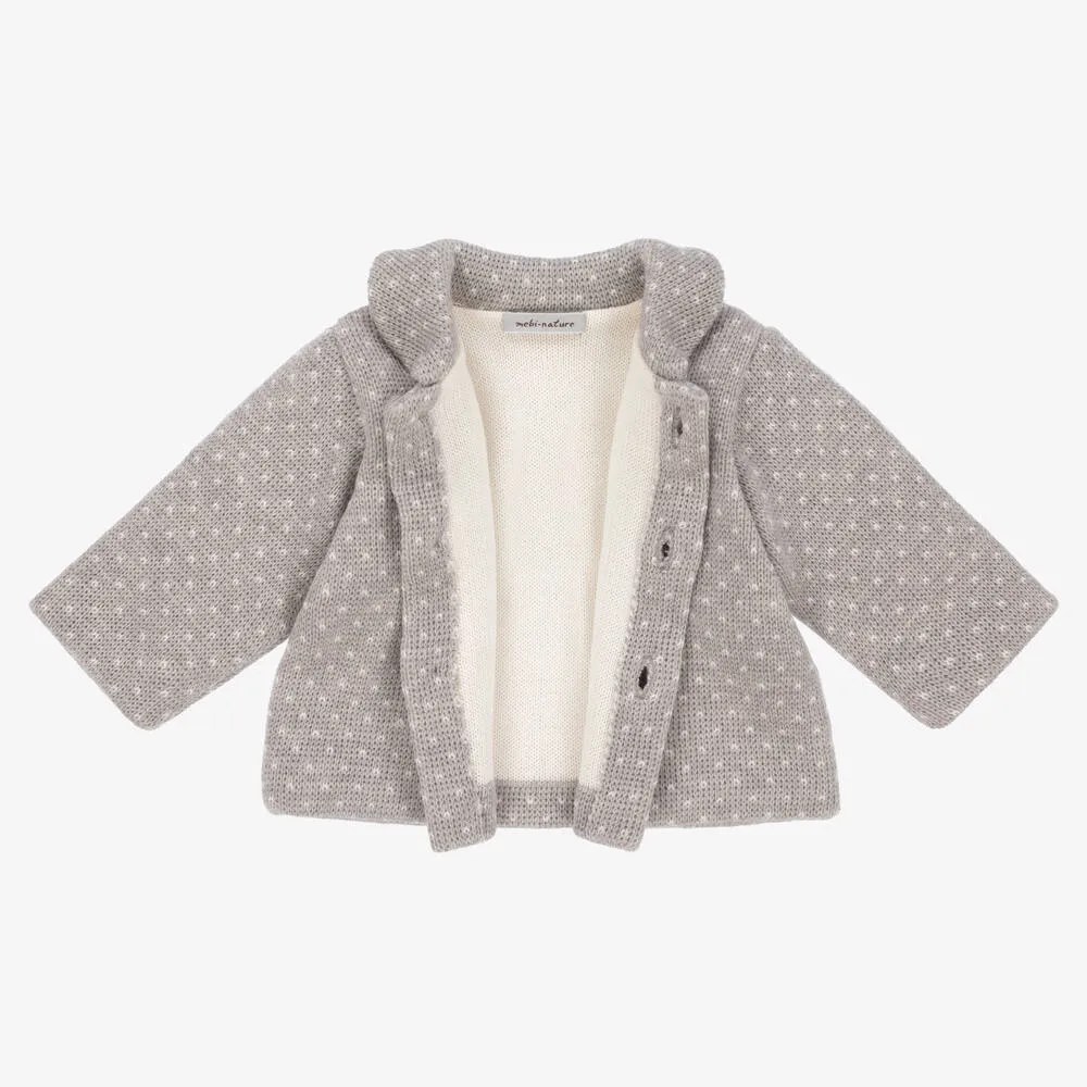 Grey Knitted Wool Jacket