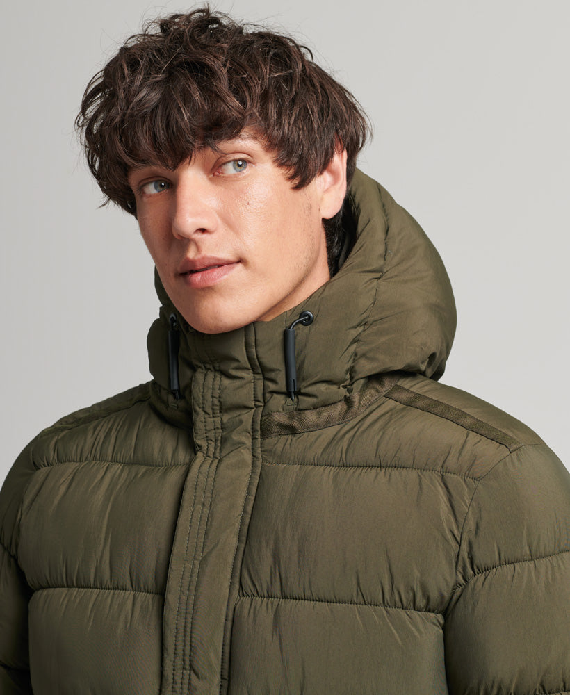 Hooded XPD Sports Puffer Jacket | Washed Khaki