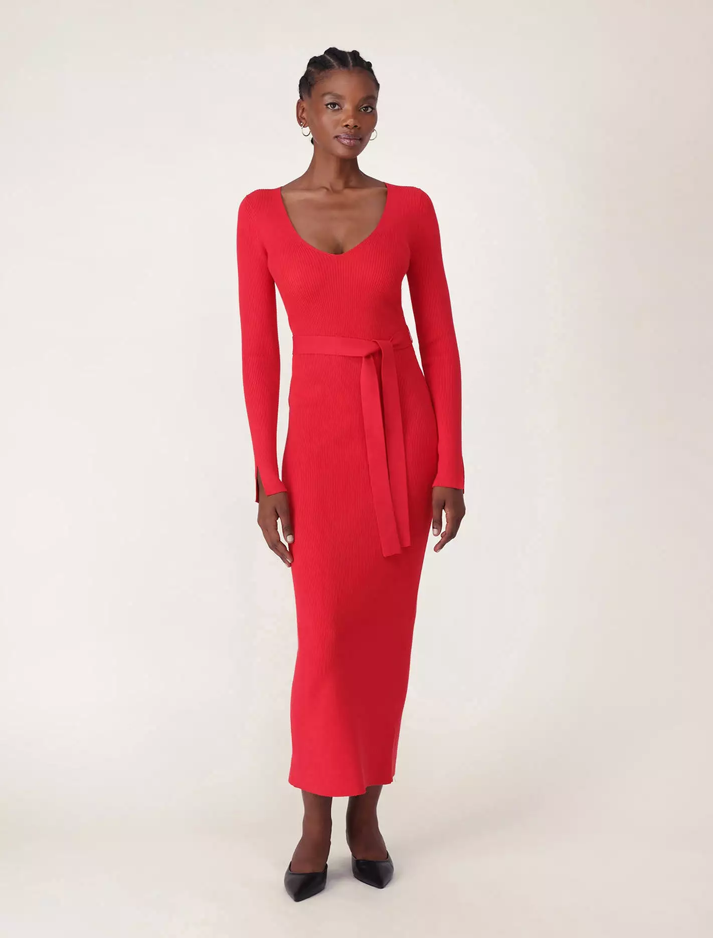 Isobel Rib Knit Midi Dress