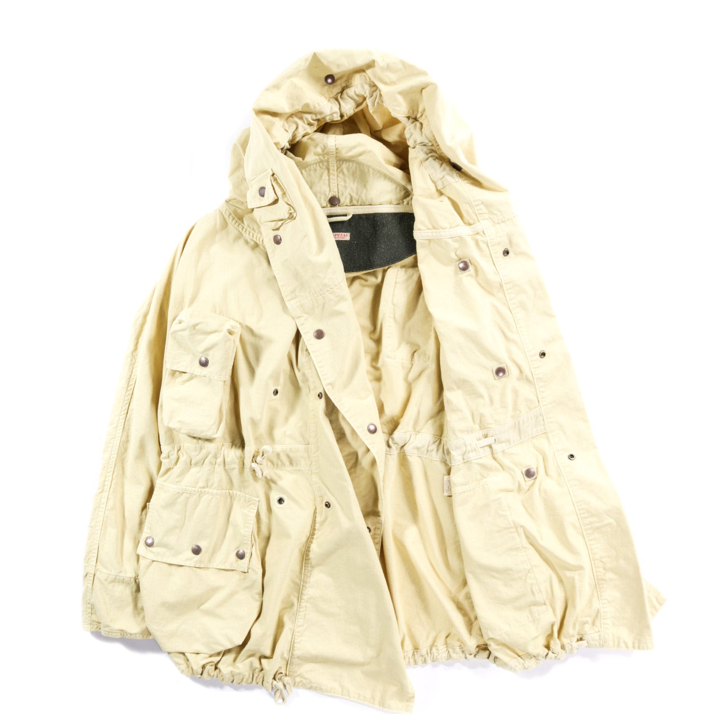 KAPITAL RIP STOP ALPINE RING COAT YELLOW