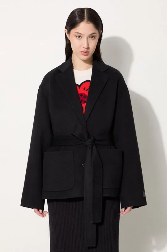 Kenzo wool jacket Double Face Workwear Jacket black color FE62VE2559WA.99