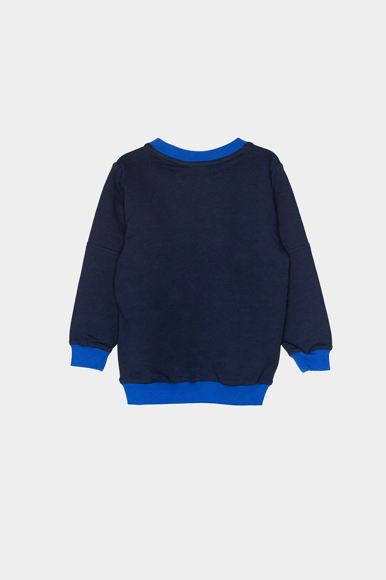 Kid’s sweater One Wolf, dark blue with red logo