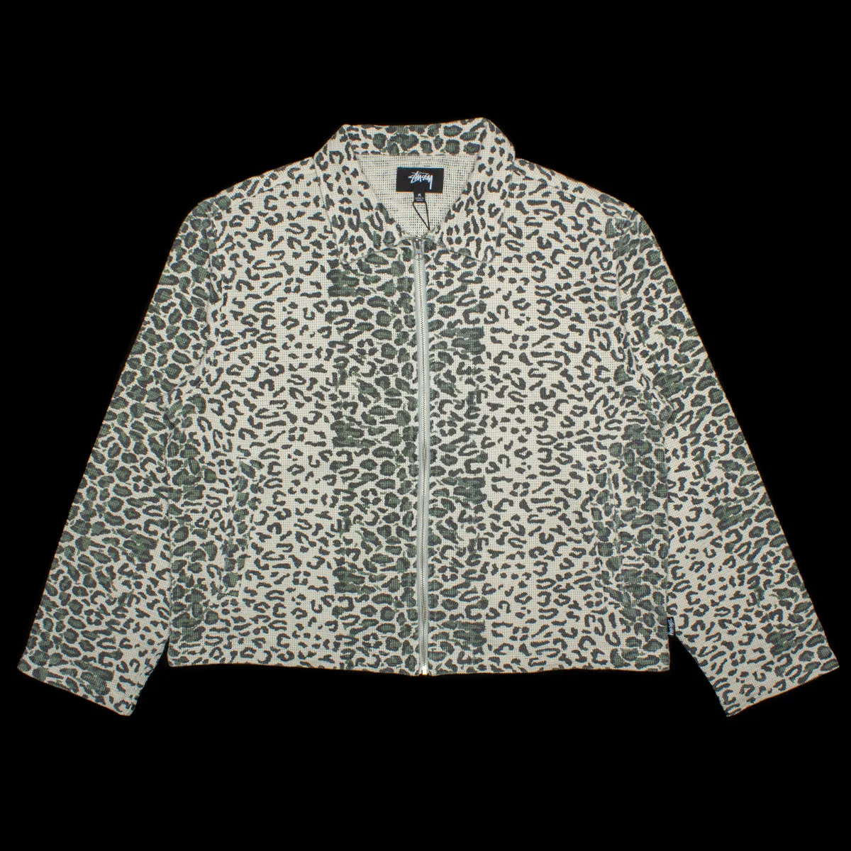 Leopard Mesh Zip Jacket