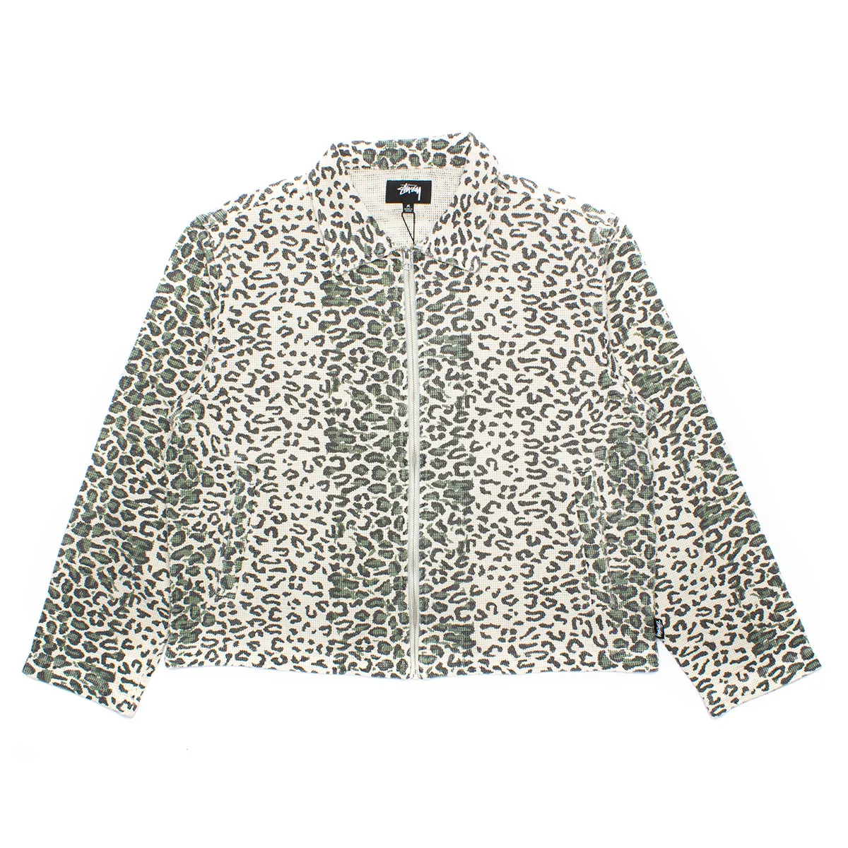 Leopard Mesh Zip Jacket