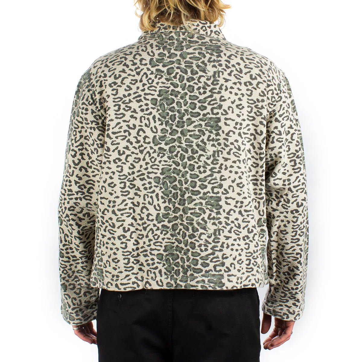 Leopard Mesh Zip Jacket