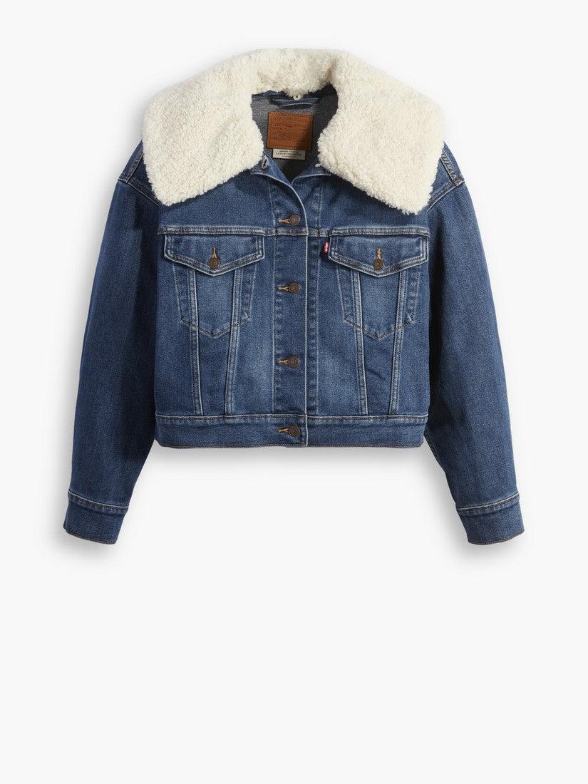 Levi's Warm Baby Bubble Trucker In Dark Ind