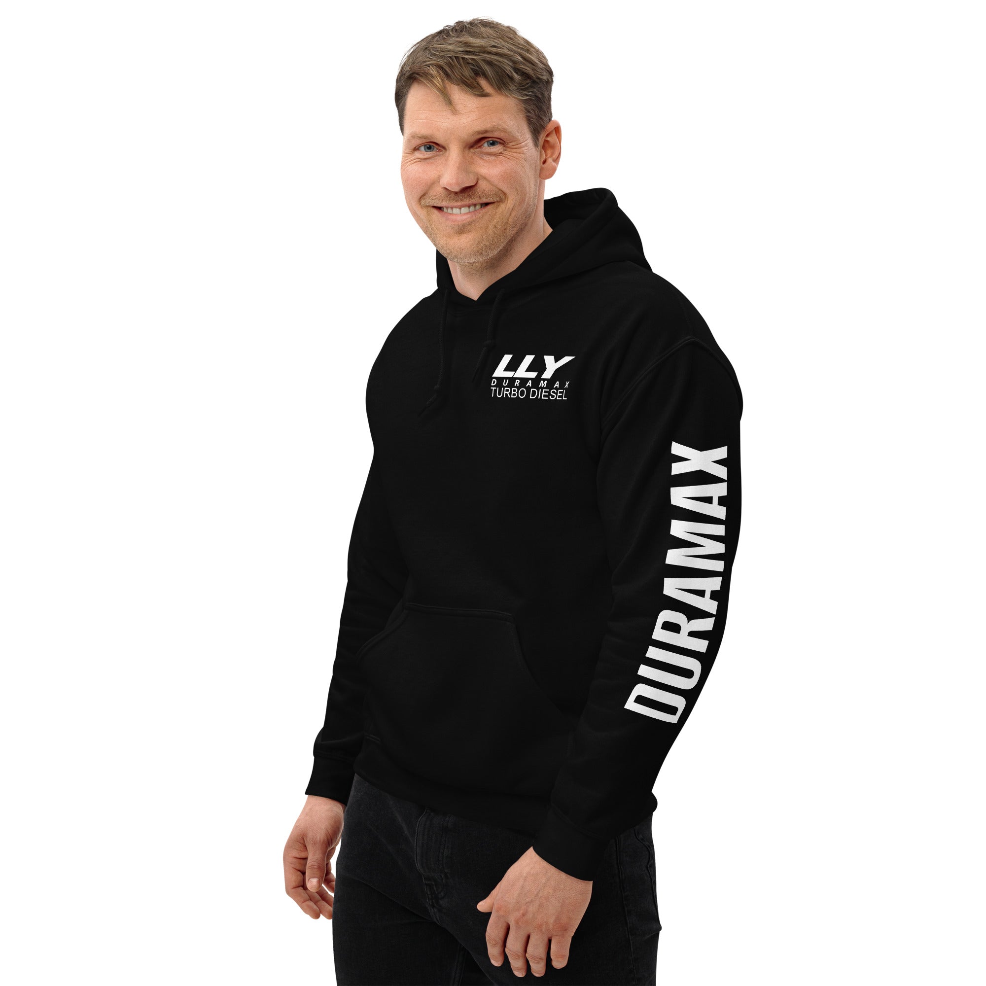 LLY Duramax Hoodie Pullover Sweatshirt With Sleeve Print