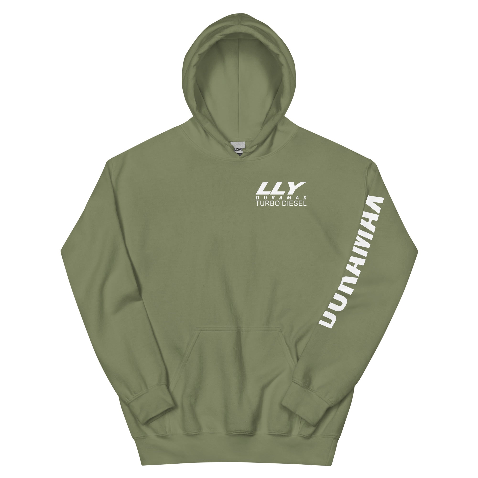 LLY Duramax Hoodie Pullover Sweatshirt With Sleeve Print