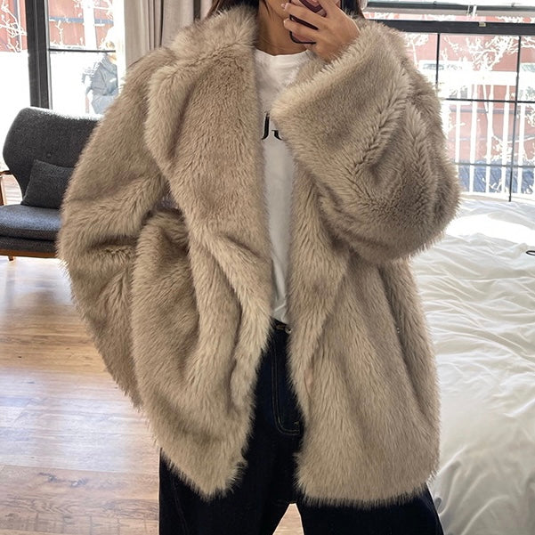 LOGAN FAUX FUR COAT