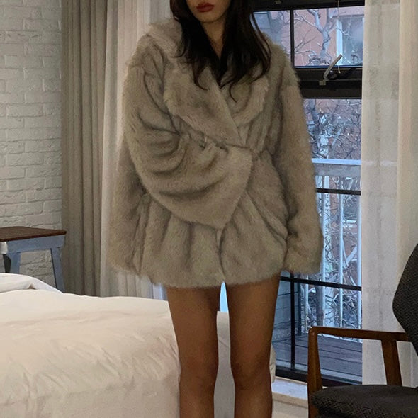 LOGAN FAUX FUR COAT