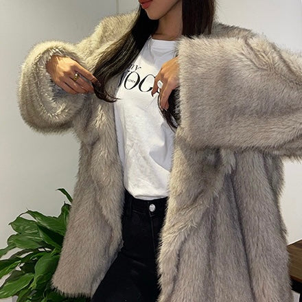 LOGAN FAUX FUR COAT