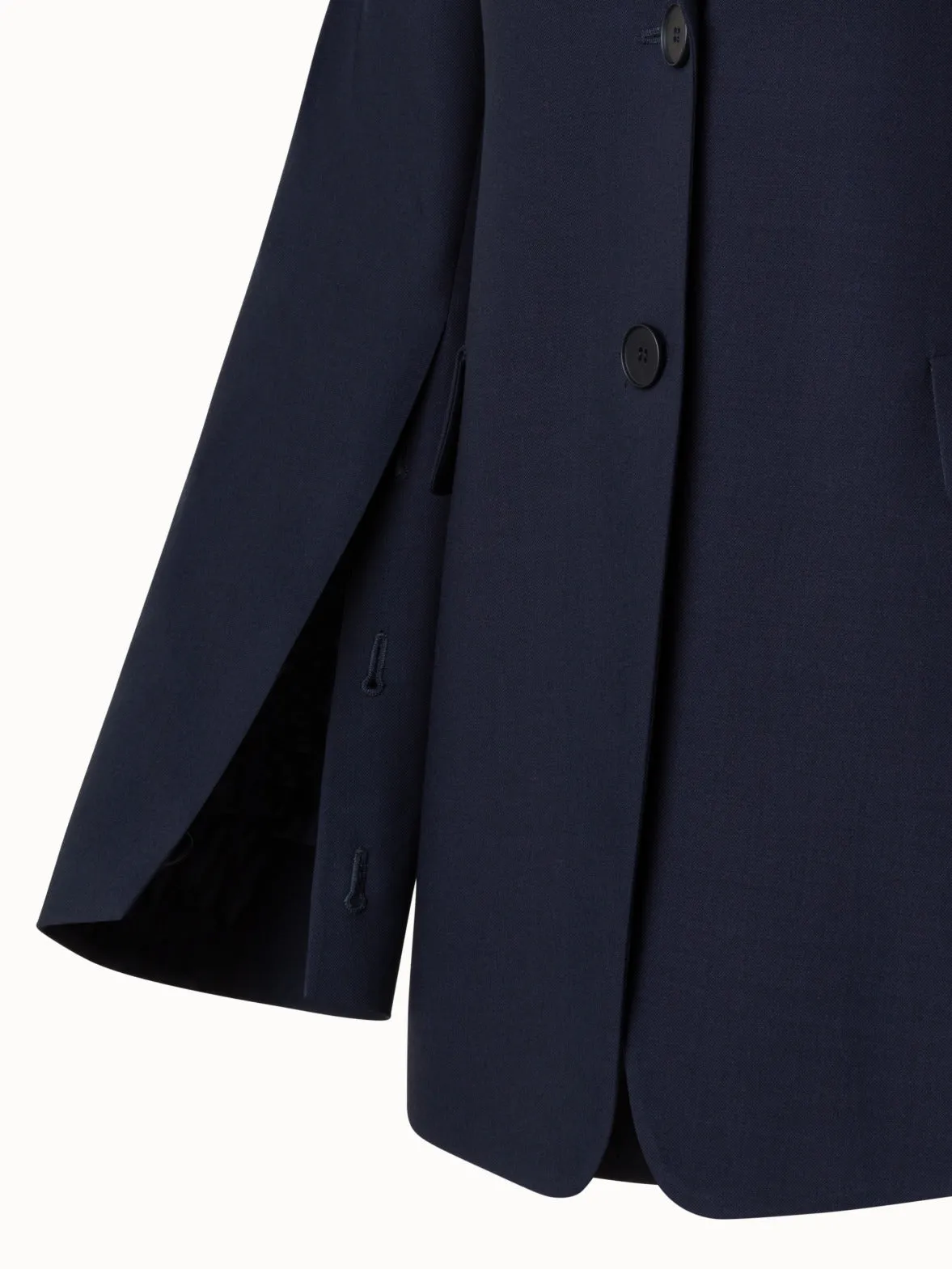 Long Tailored Cool Wool Jacket