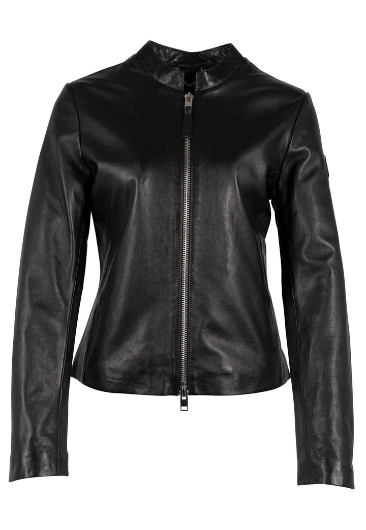 Mauritius Yamila CF Leather Jacket, Black