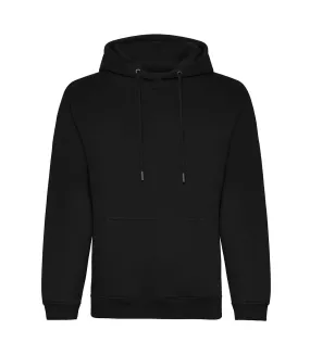 Mens organic hoodie deep black Awdis