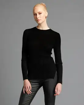 Merino Rib Knit Black