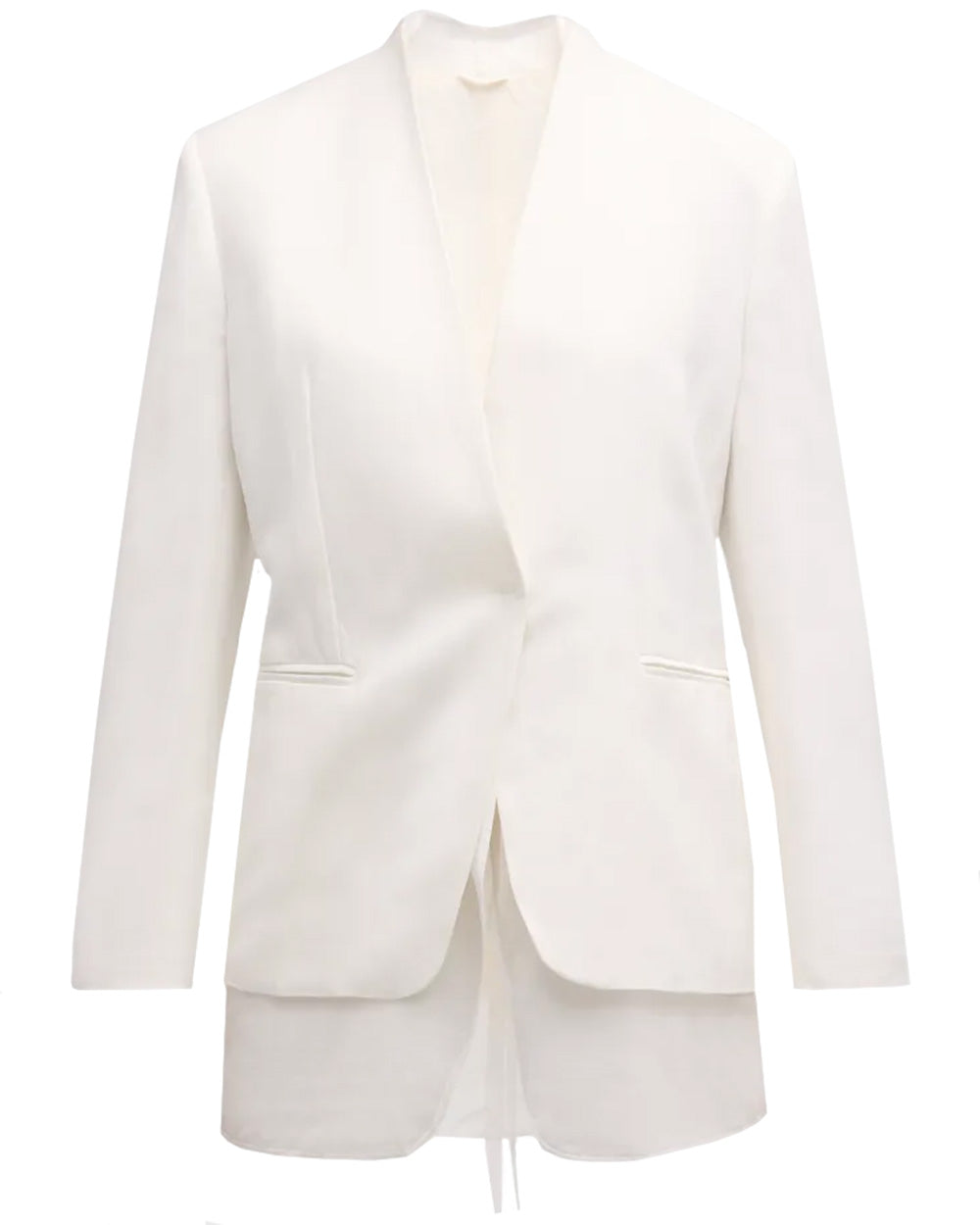 Natural Organza Double Layered Linen Jacket