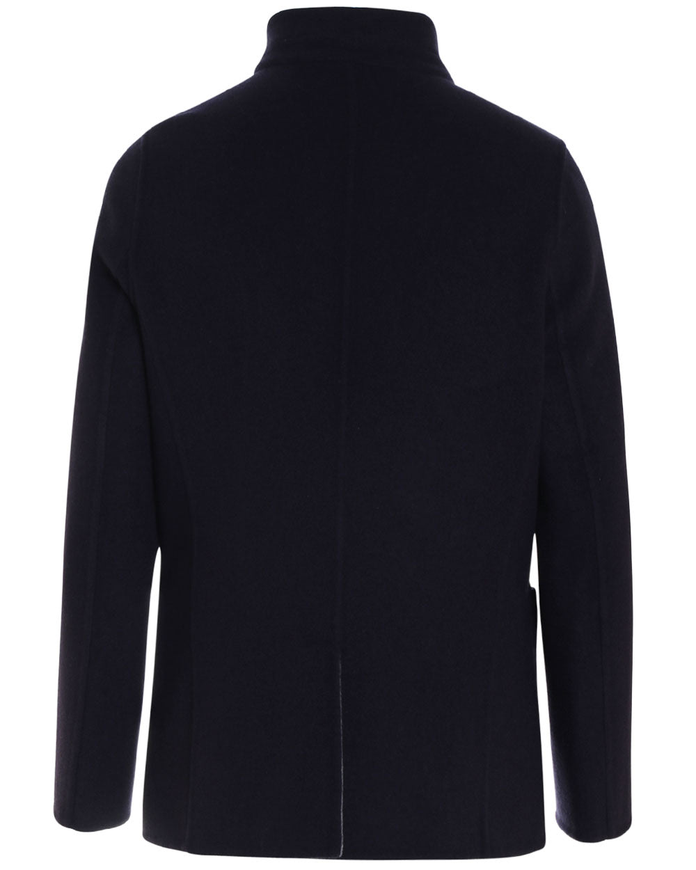 Navy and Grigio Medio Cashmere Reversible Jacket