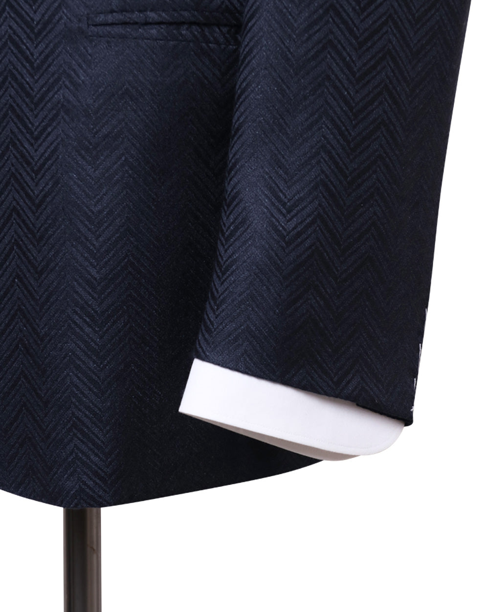 Navy Tonal Chevron Formal Jacket