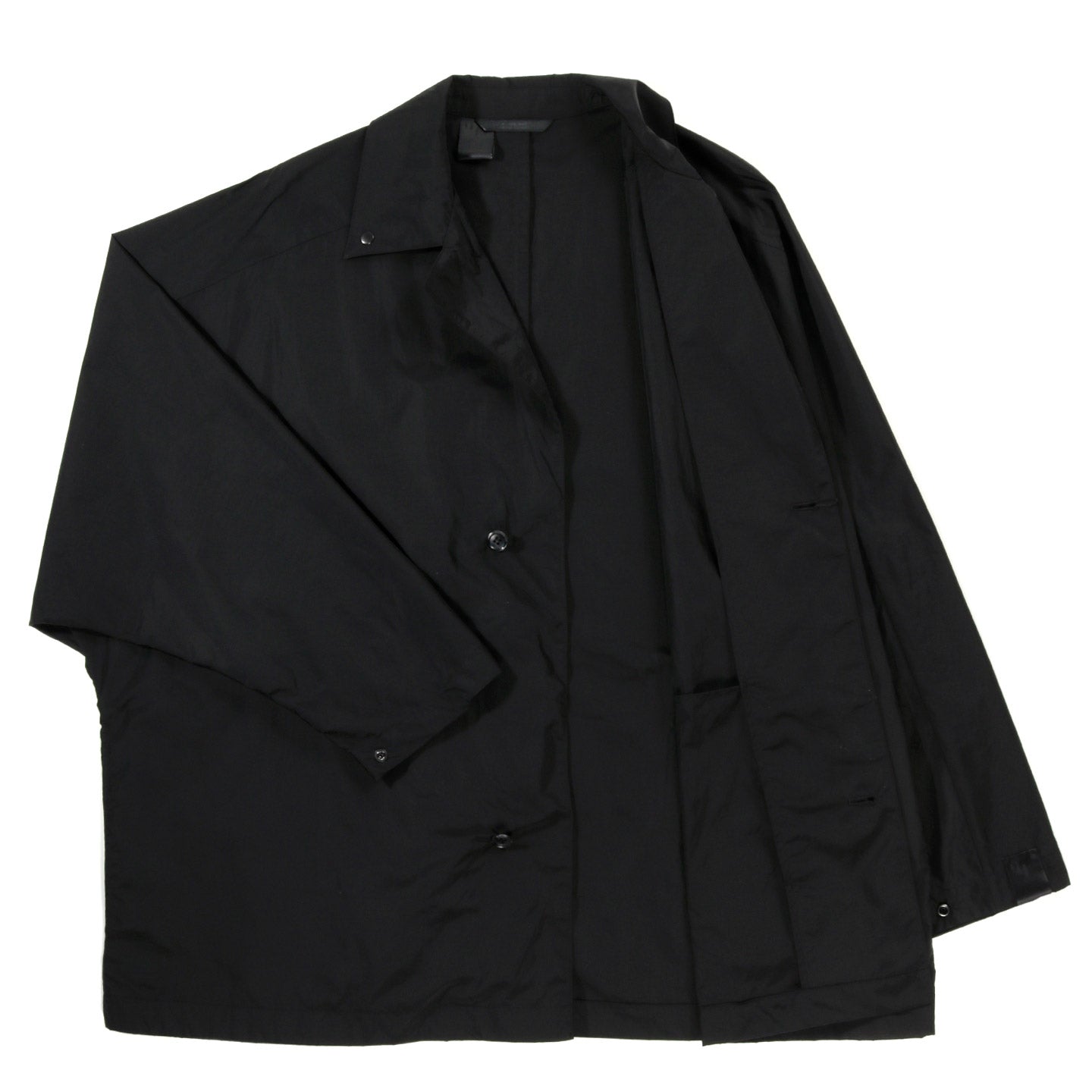 N.HOOLYWOOD 2241-CO03 NYLON BALMACAAN COAT BLACK