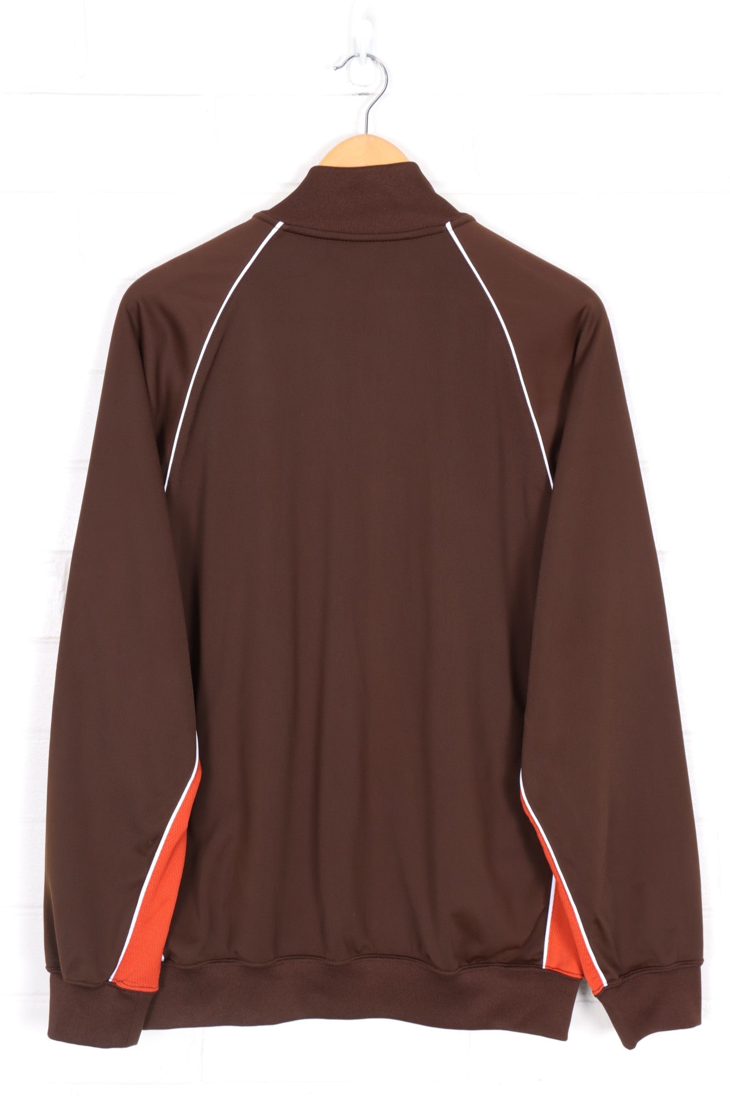 NIKE Embroidered Brown & Orange Full Zip Track Jacket (M-L)