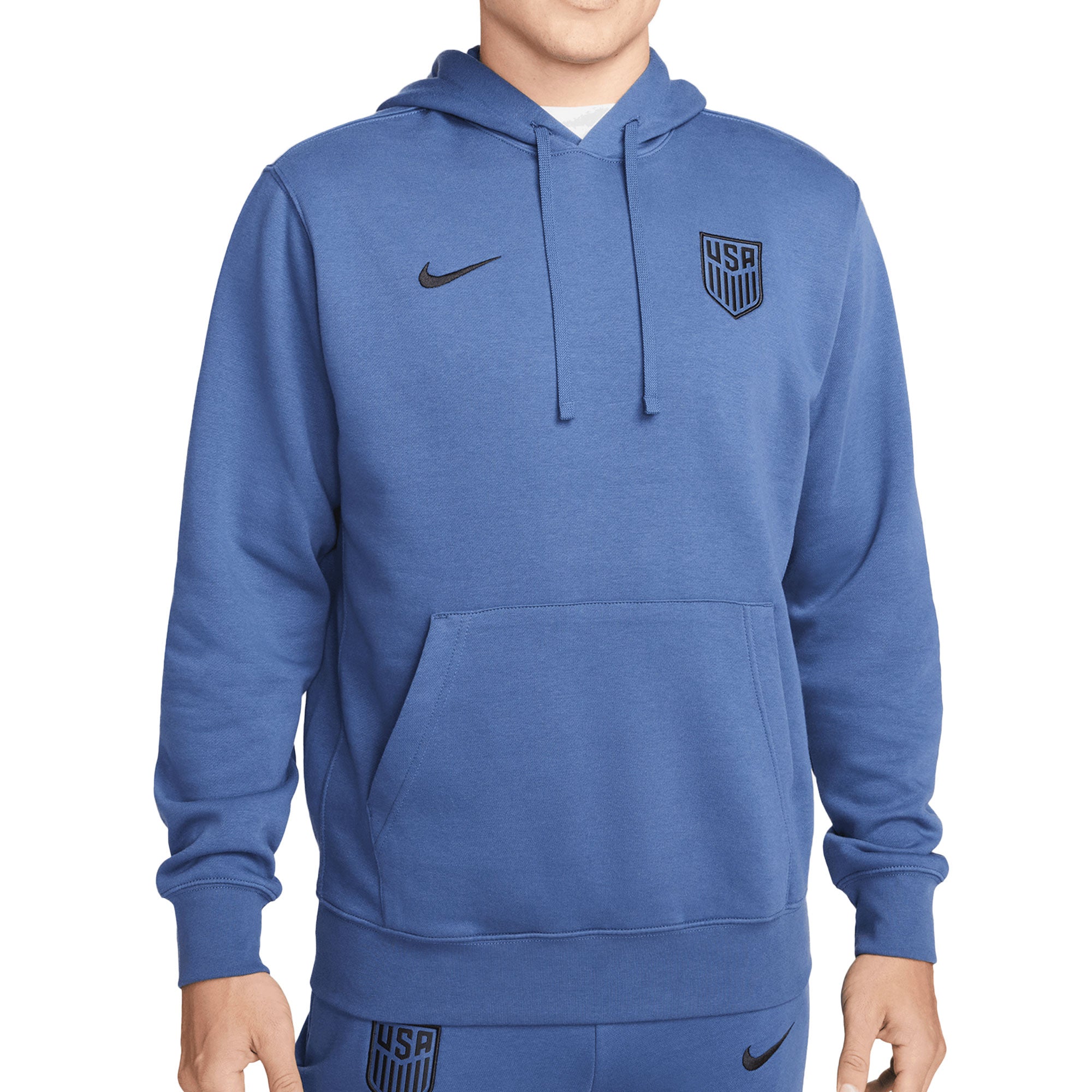 Nike Men's USA Fleece Pullover Hoodie Navy/Black