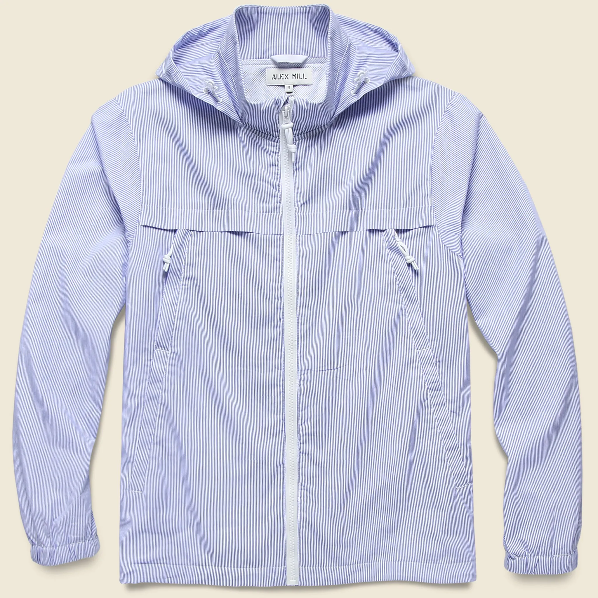 Packable Zip Jacket - Blue/White