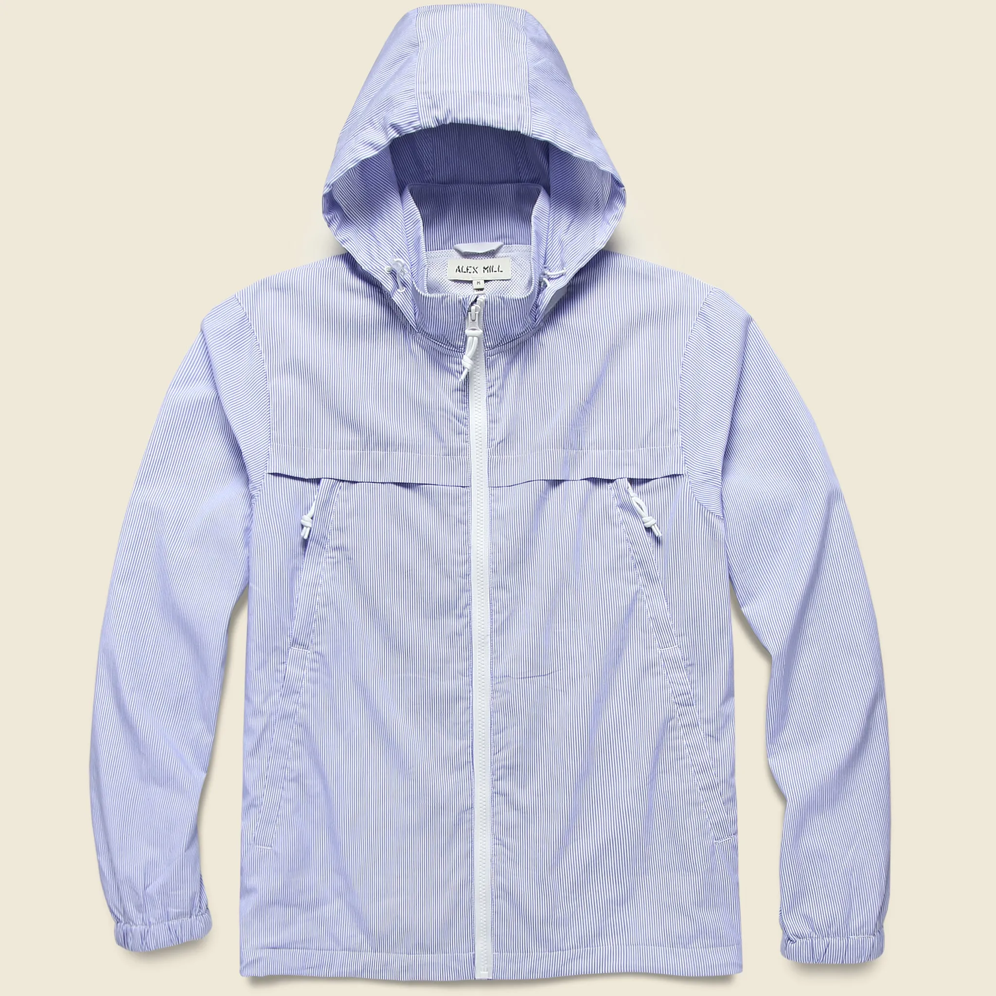 Packable Zip Jacket - Blue/White