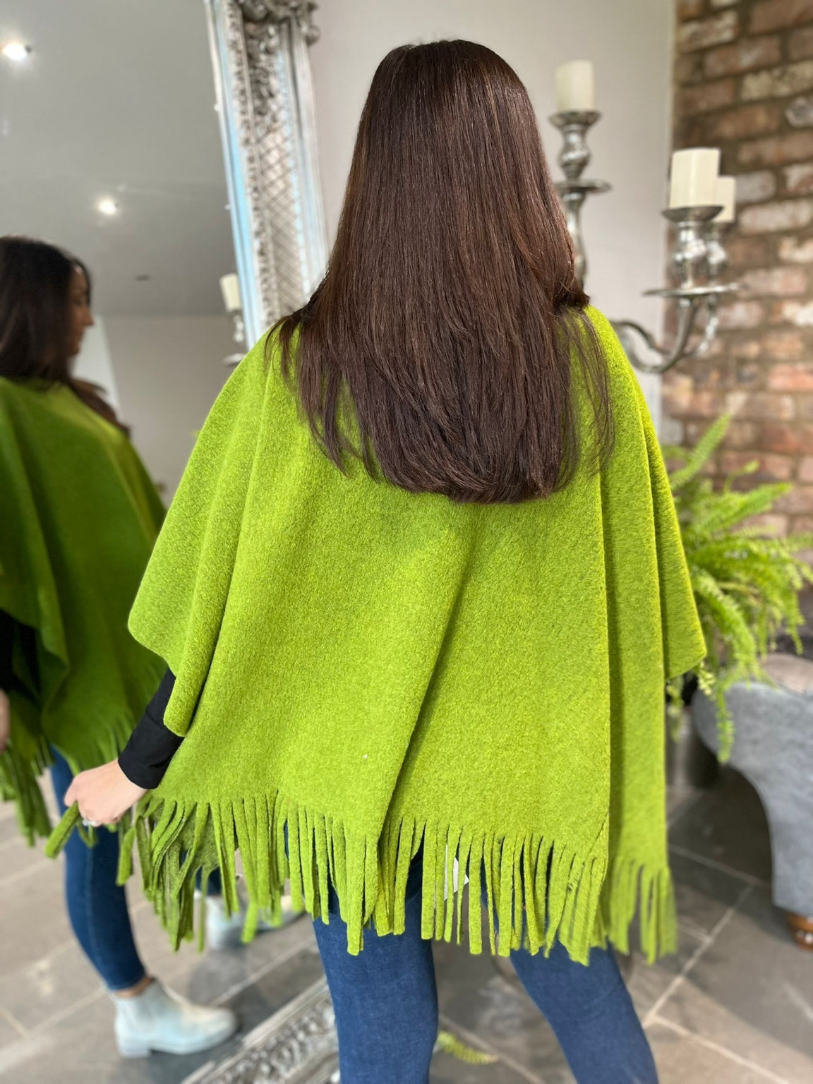 Plain Tassel Hem Poncho Hayden