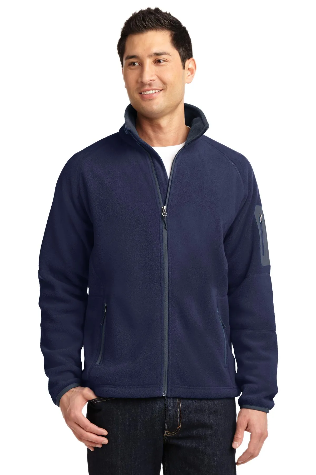 Port Authority Enhanced Value Fleece Full-Zip Jacket F229 Navy/ Battleship Grey