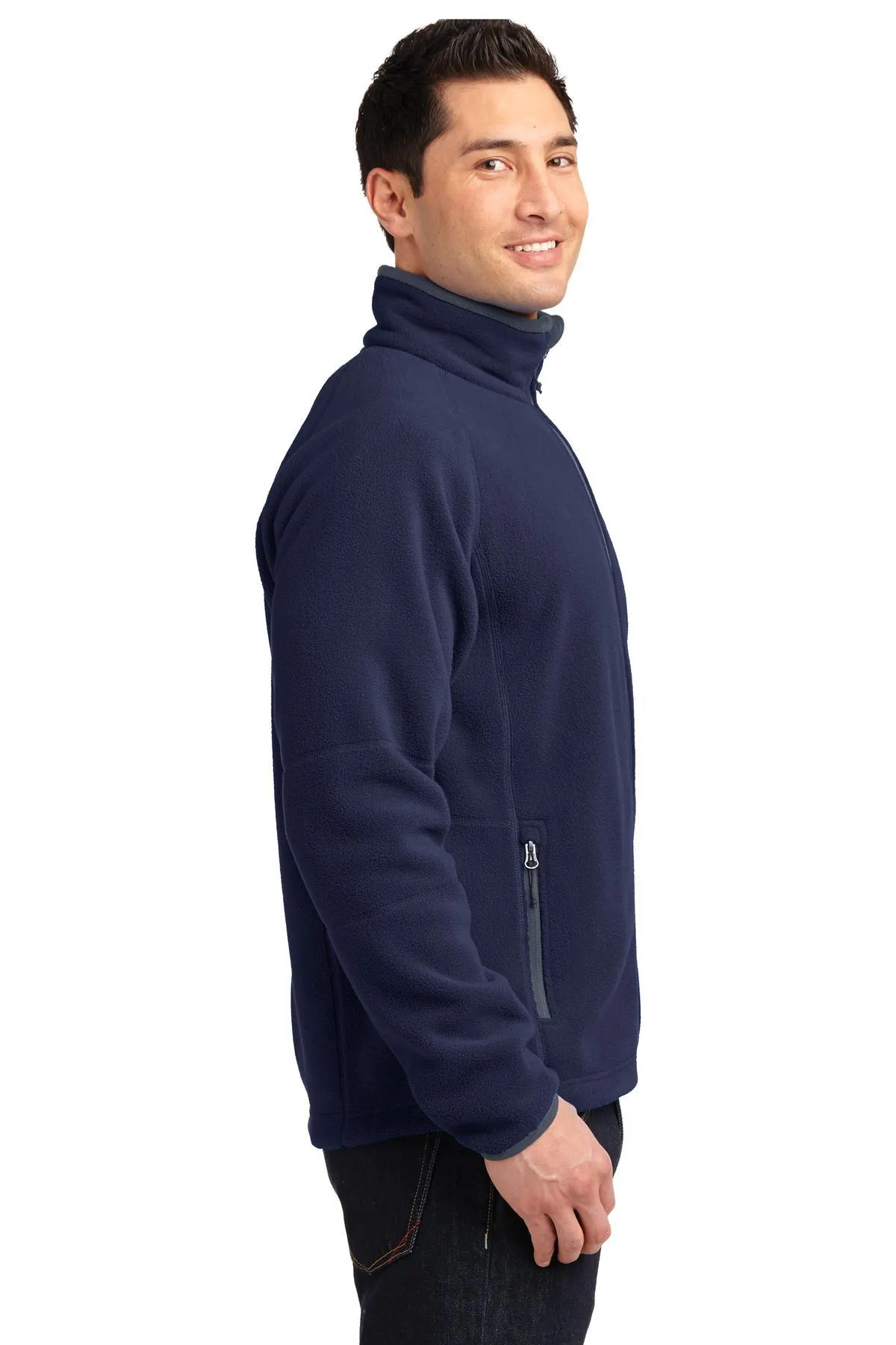 Port Authority Enhanced Value Fleece Full-Zip Jacket F229 Navy/ Battleship Grey