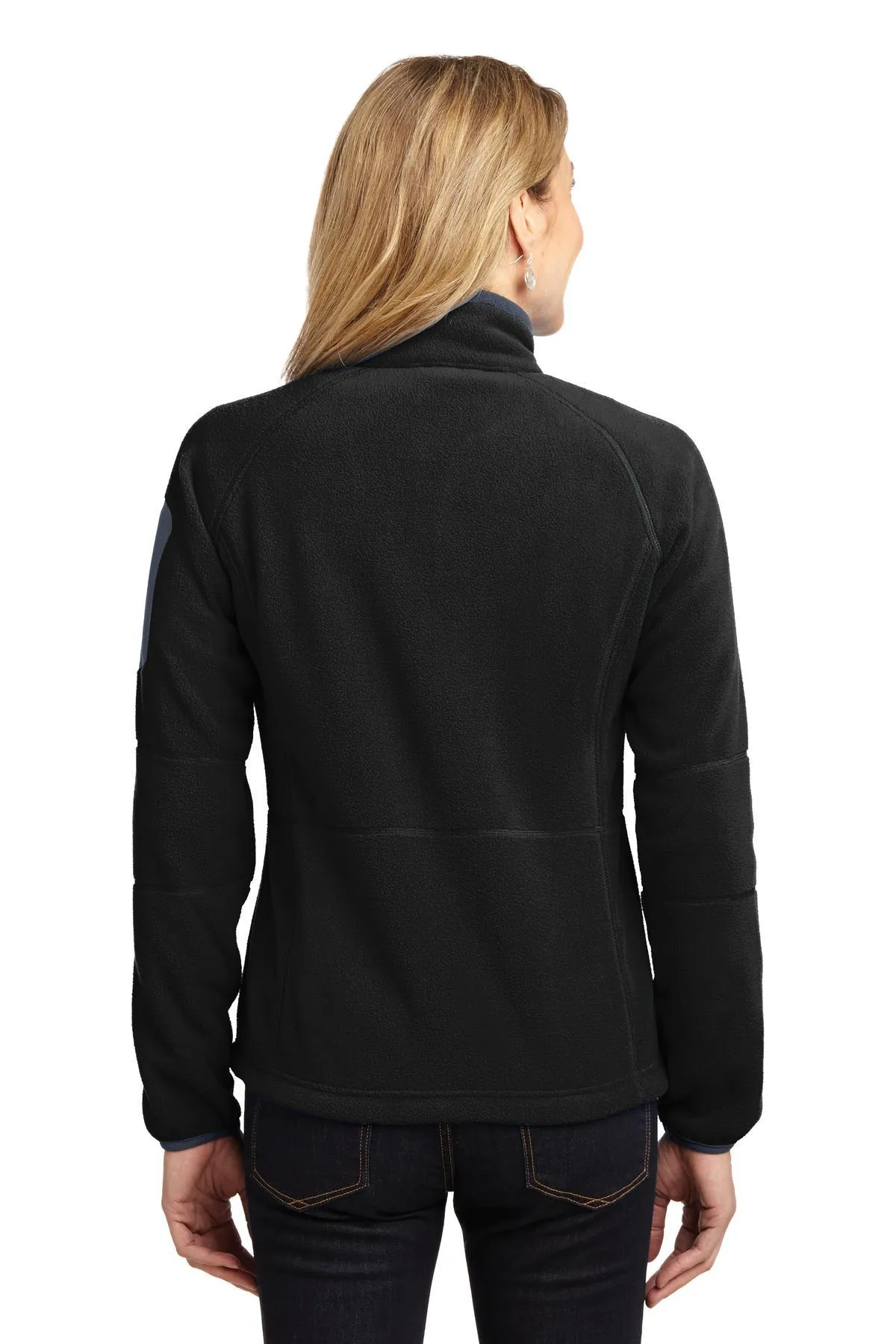 Port Authority Ladies Enhanced Value Fleece Full-Zip Jacket L229 Black/ Battleship Grey