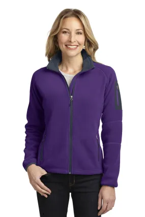 Port Authority Ladies Enhanced Value Fleece Full-Zip Jacket L229 Bright Purple/ Battleship Grey