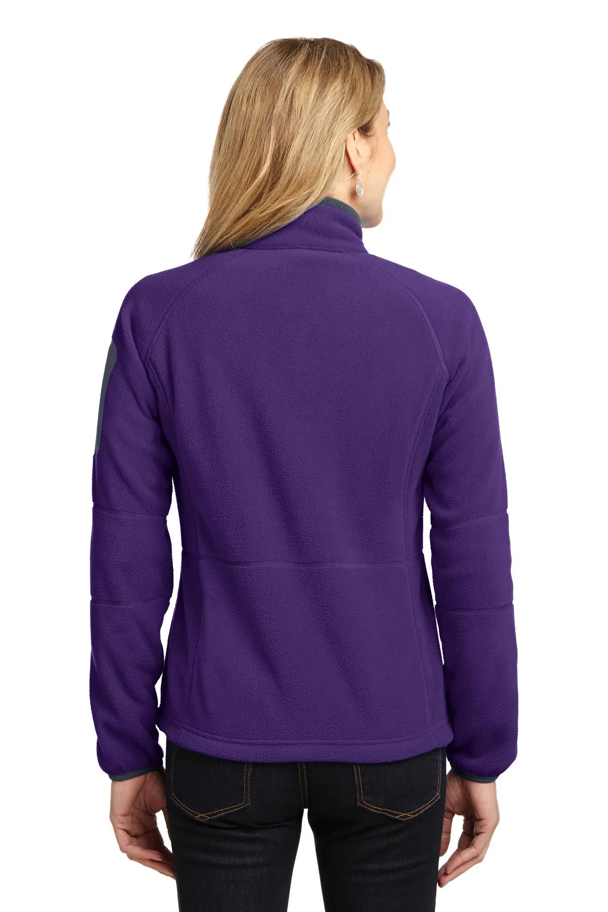 Port Authority Ladies Enhanced Value Fleece Full-Zip Jacket L229 Bright Purple/ Battleship Grey