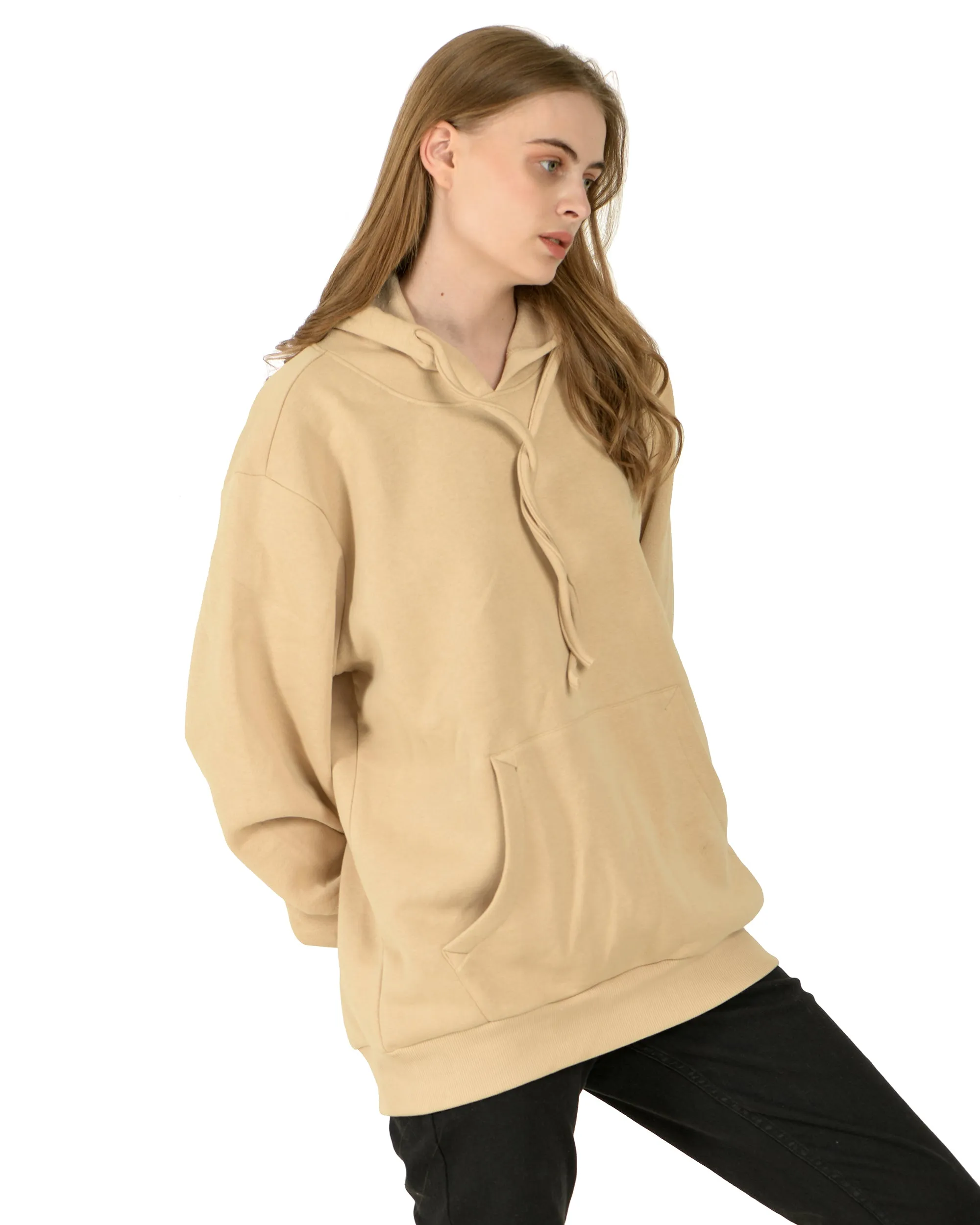 Pullover Hoodie (unisex) Beige-50/50 Fleece