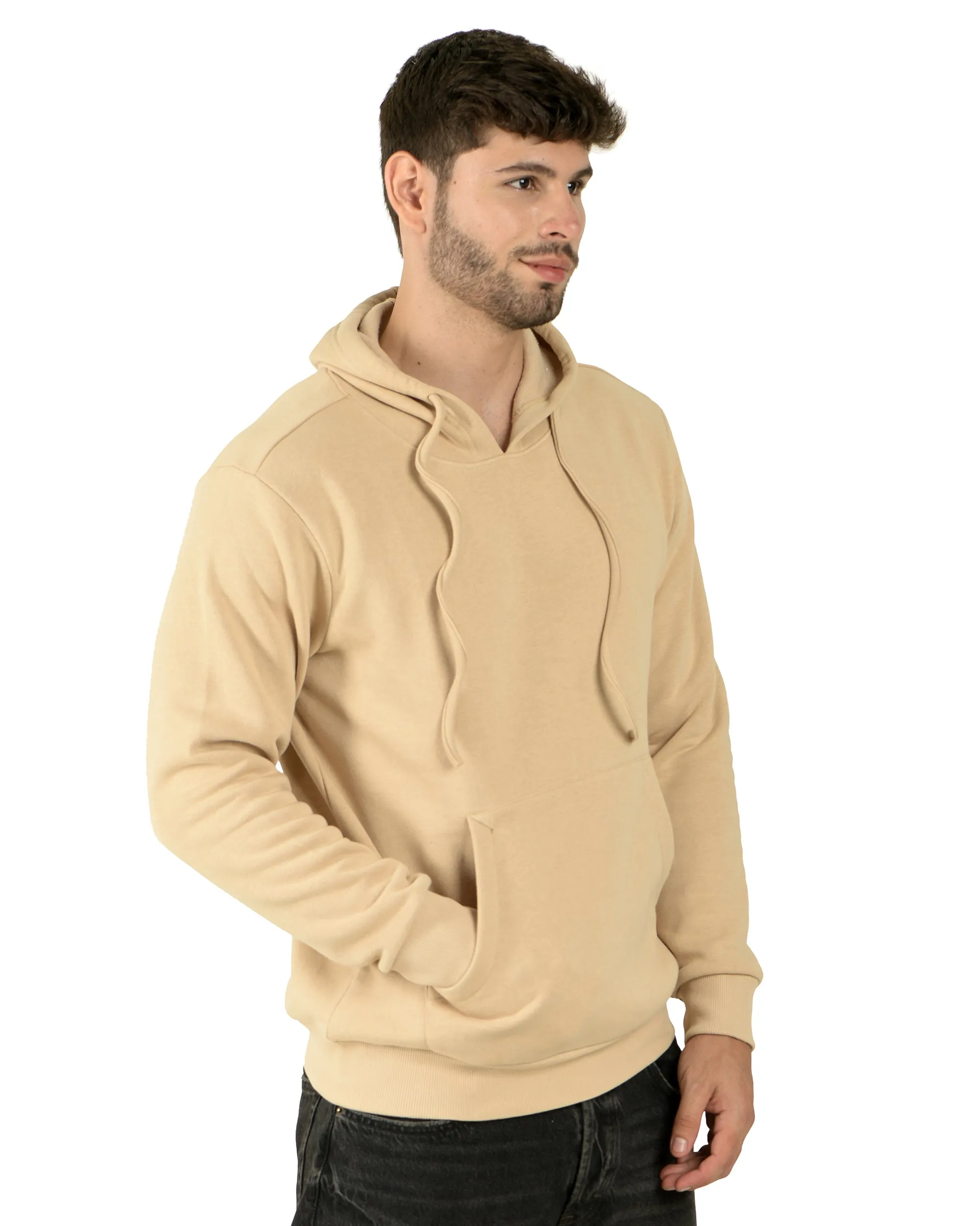 Pullover Hoodie (unisex) Beige-50/50 Fleece