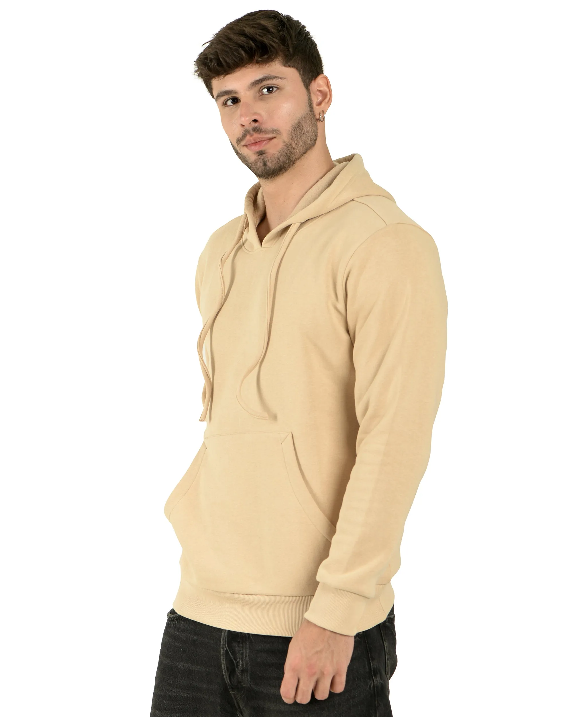 Pullover Hoodie (unisex) Beige-50/50 Fleece