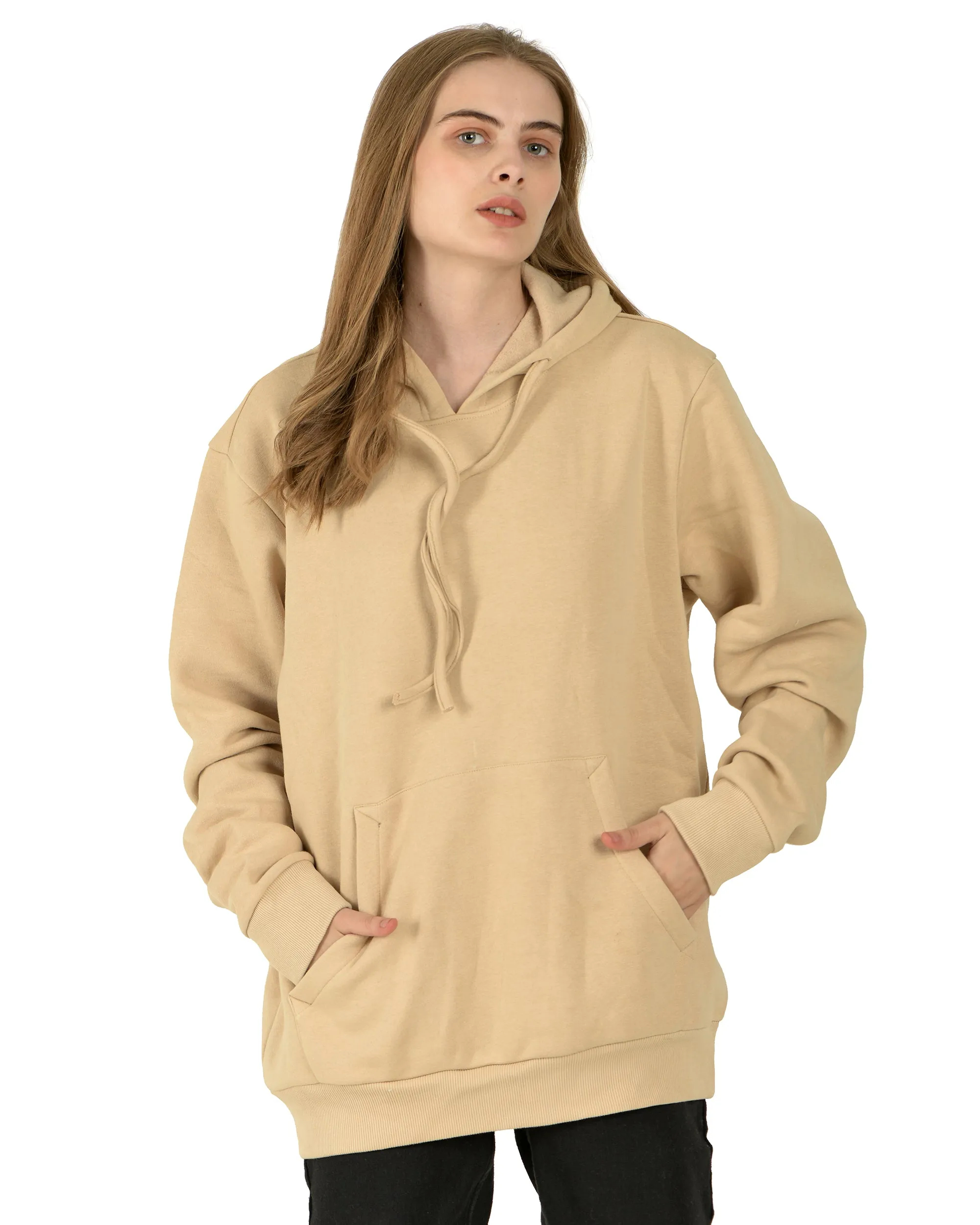 Pullover Hoodie (unisex) Beige-50/50 Fleece