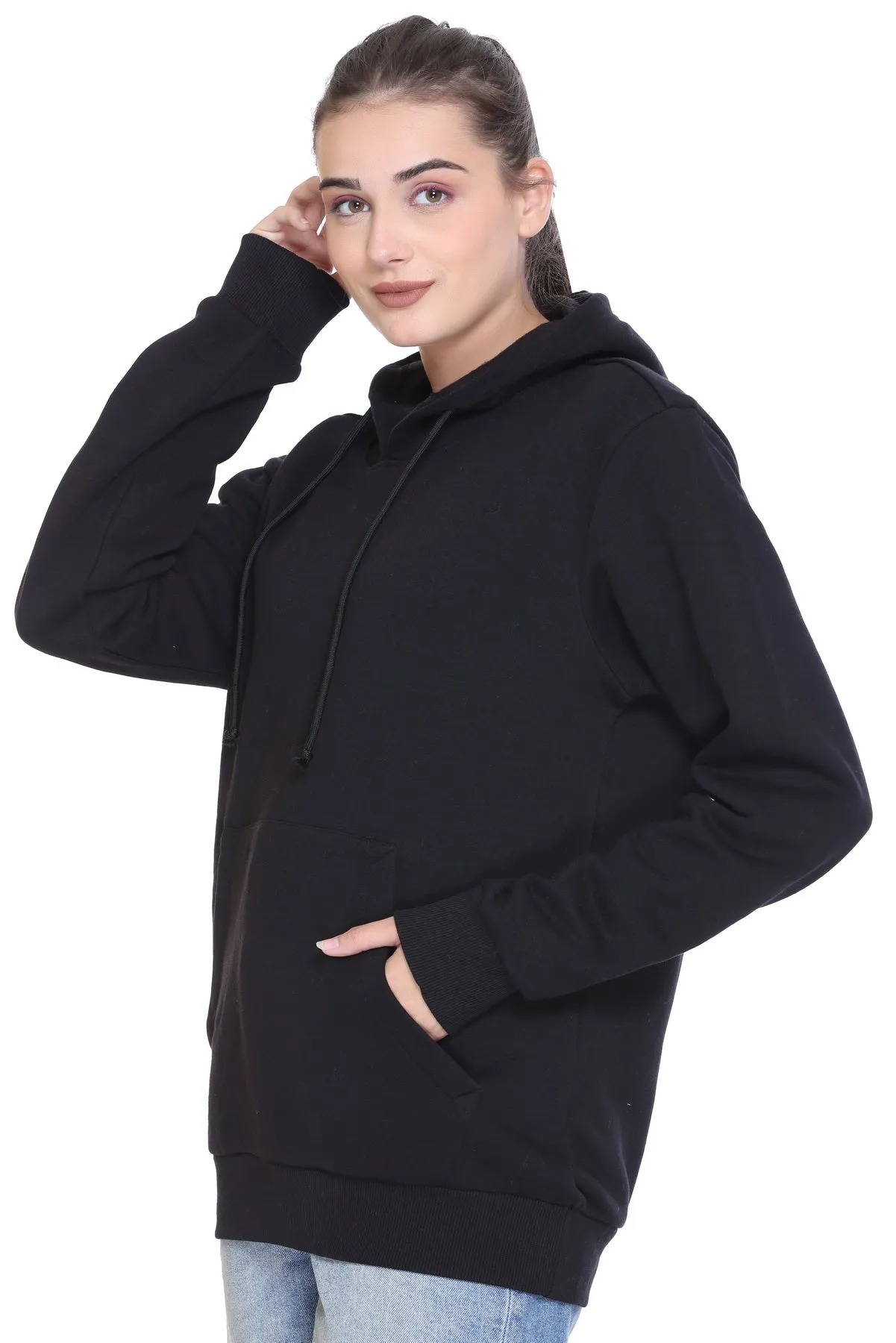 Pullover Hoodie (unisex) Black-50/50 Fleece