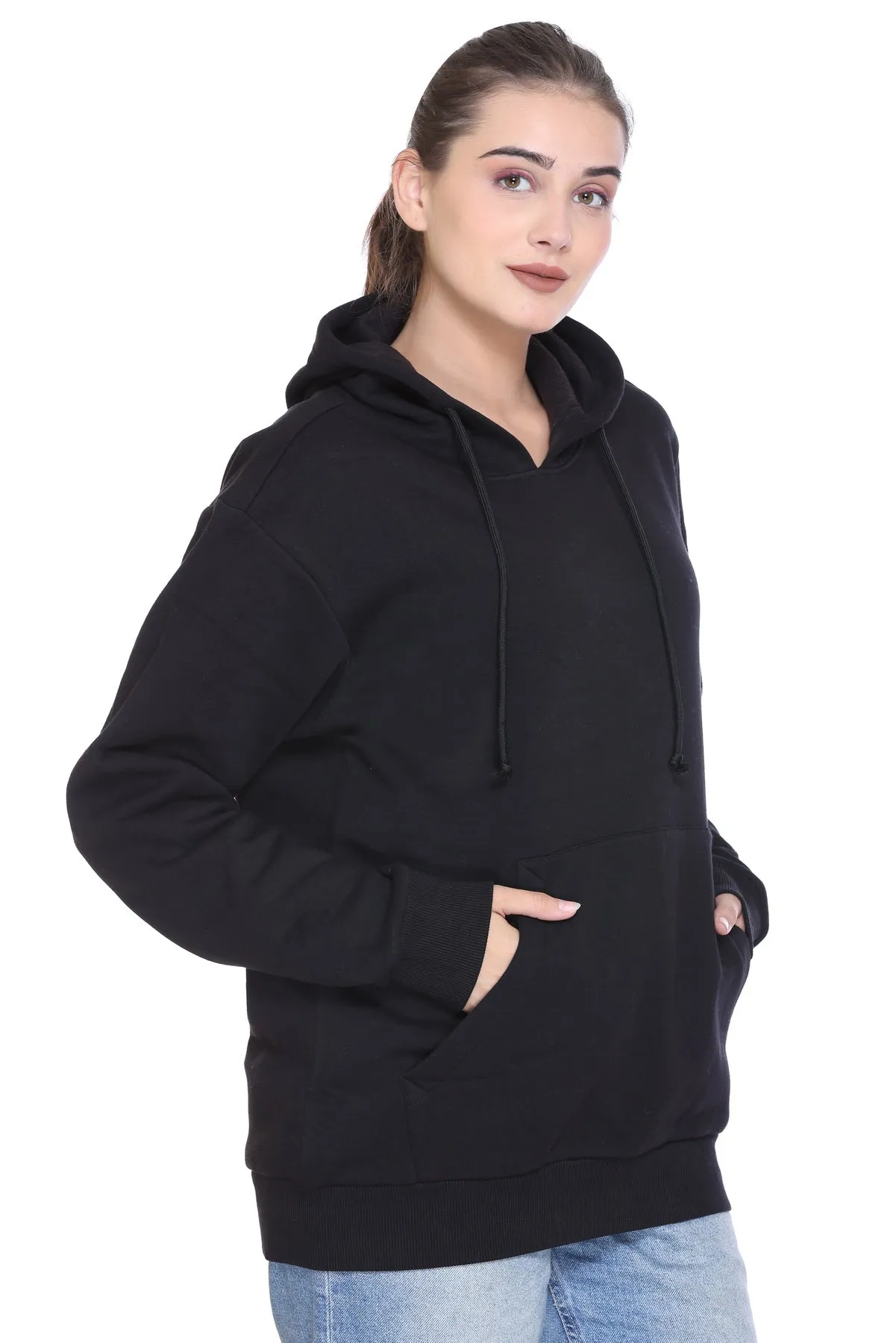 Pullover Hoodie (unisex) Black-50/50 Fleece