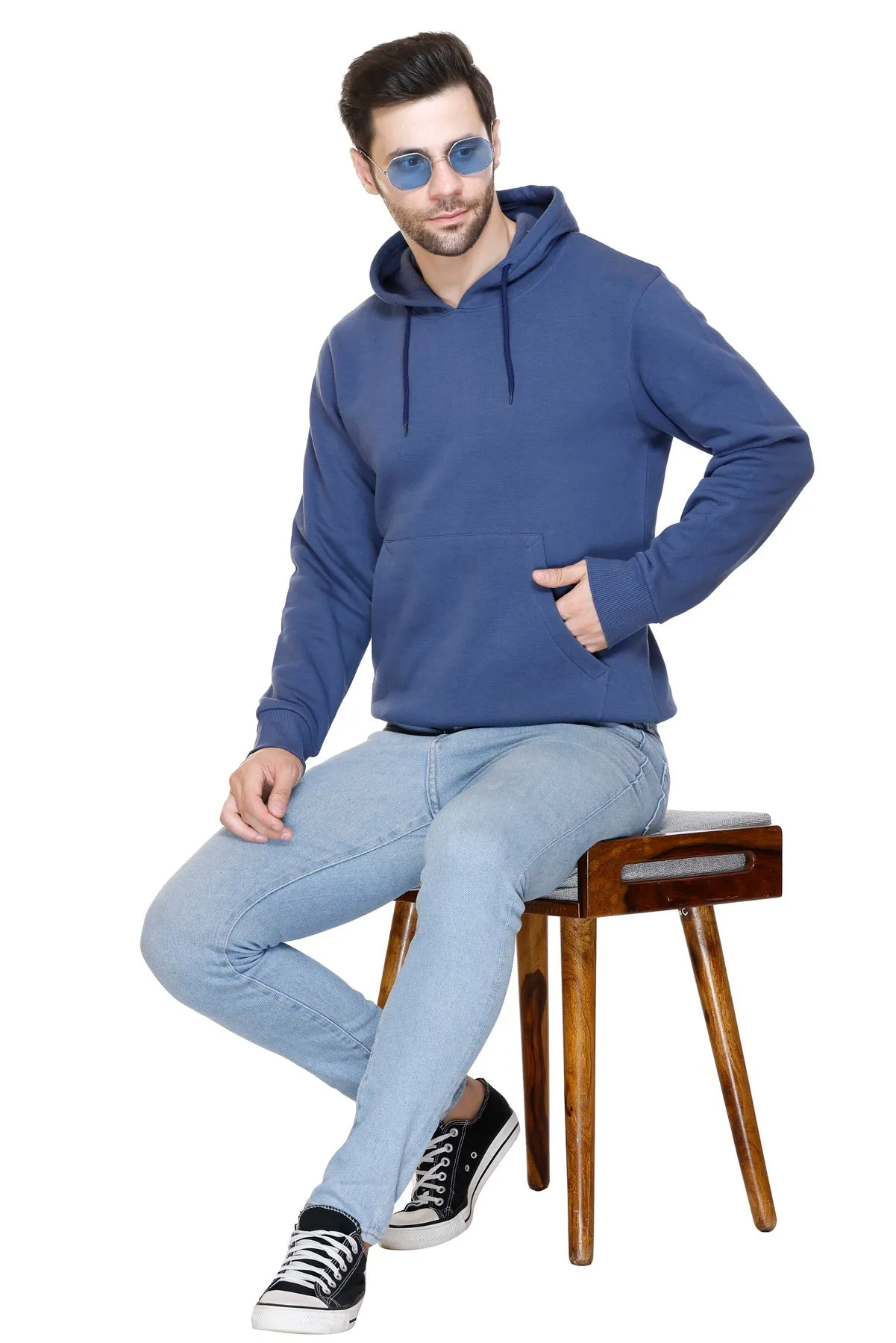 Pullover Hoodie (Unisex) Steel Blue-50/50 Fleece