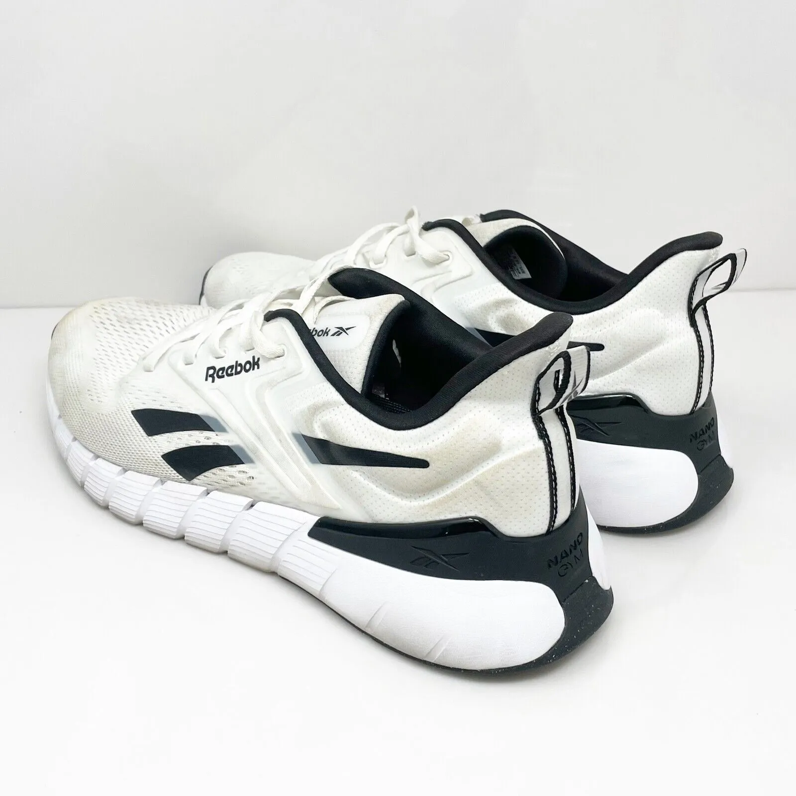 Reebok Mens Nano Gym 100208631 White Running Shoes Sneakers Size 12