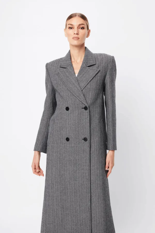 Reformation Coat Houndstooth