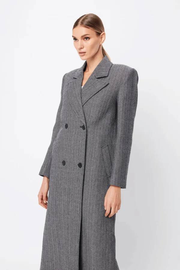 Reformation Coat Houndstooth