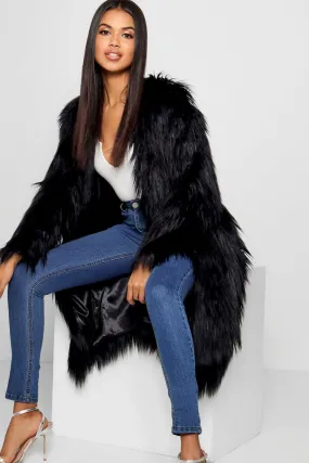 Shaggy Faux Fur Coat