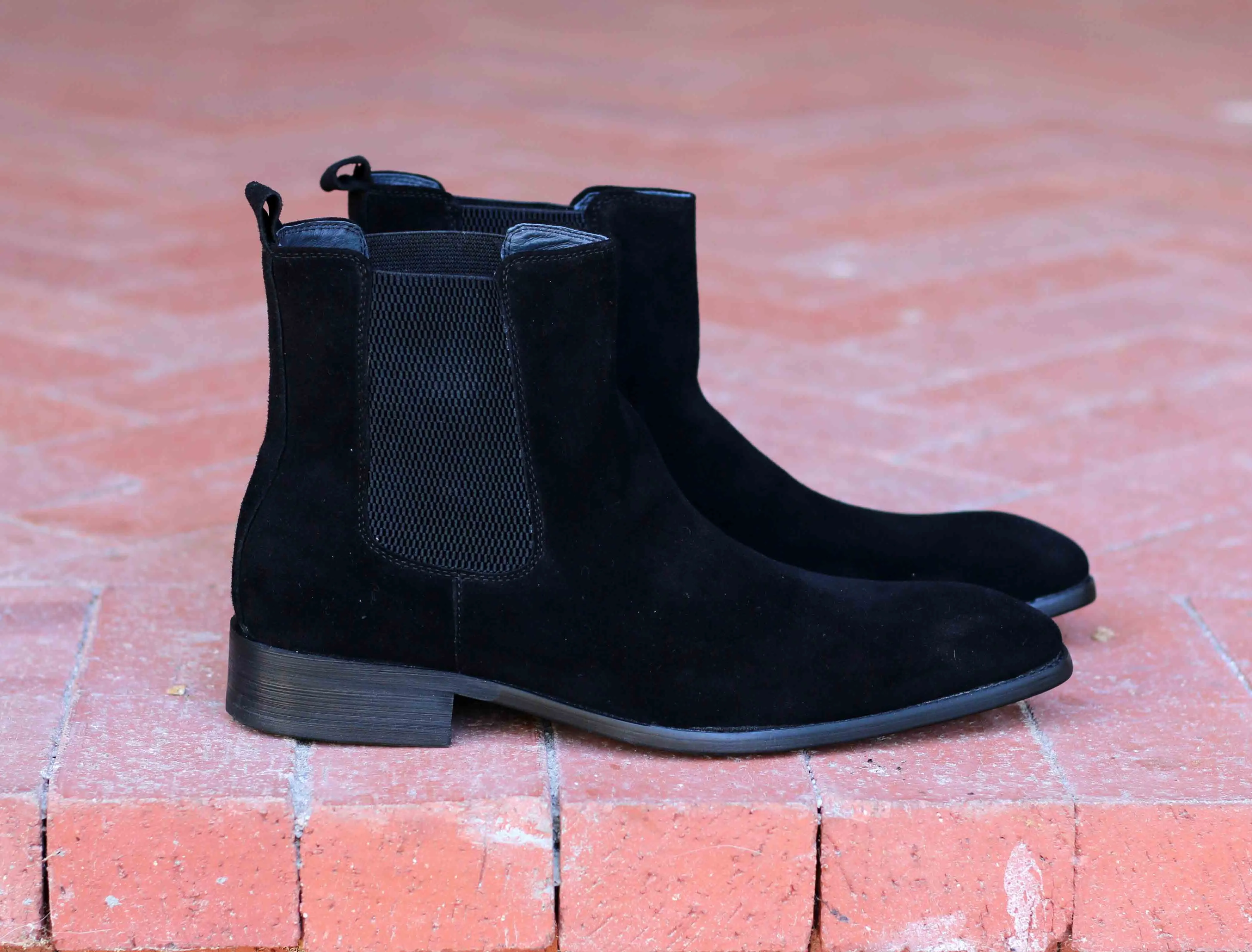 Suede Slip-On Boot Black