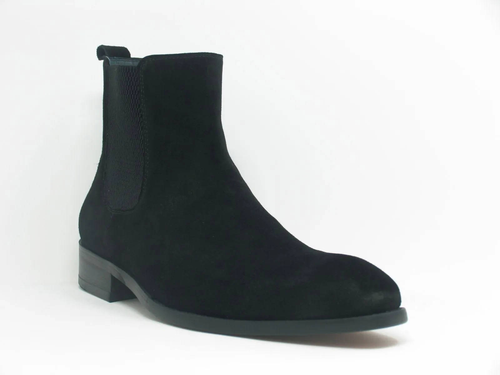 Suede Slip-On Boot Black