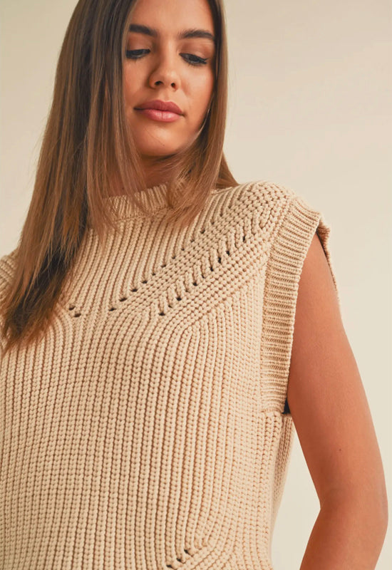 Sweater Vest - Beige