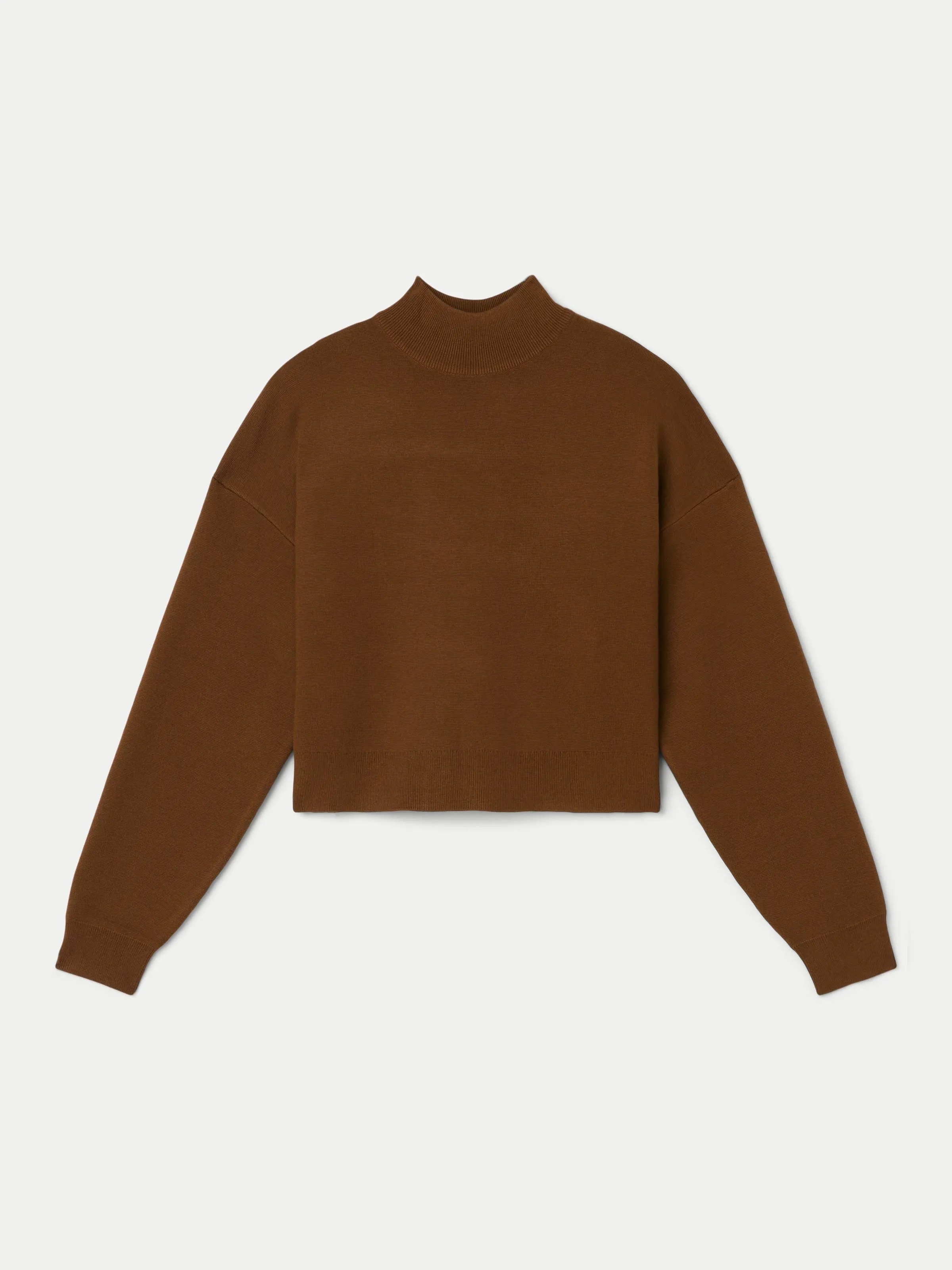 The Compact Mockneck Sweater in Tiramisu