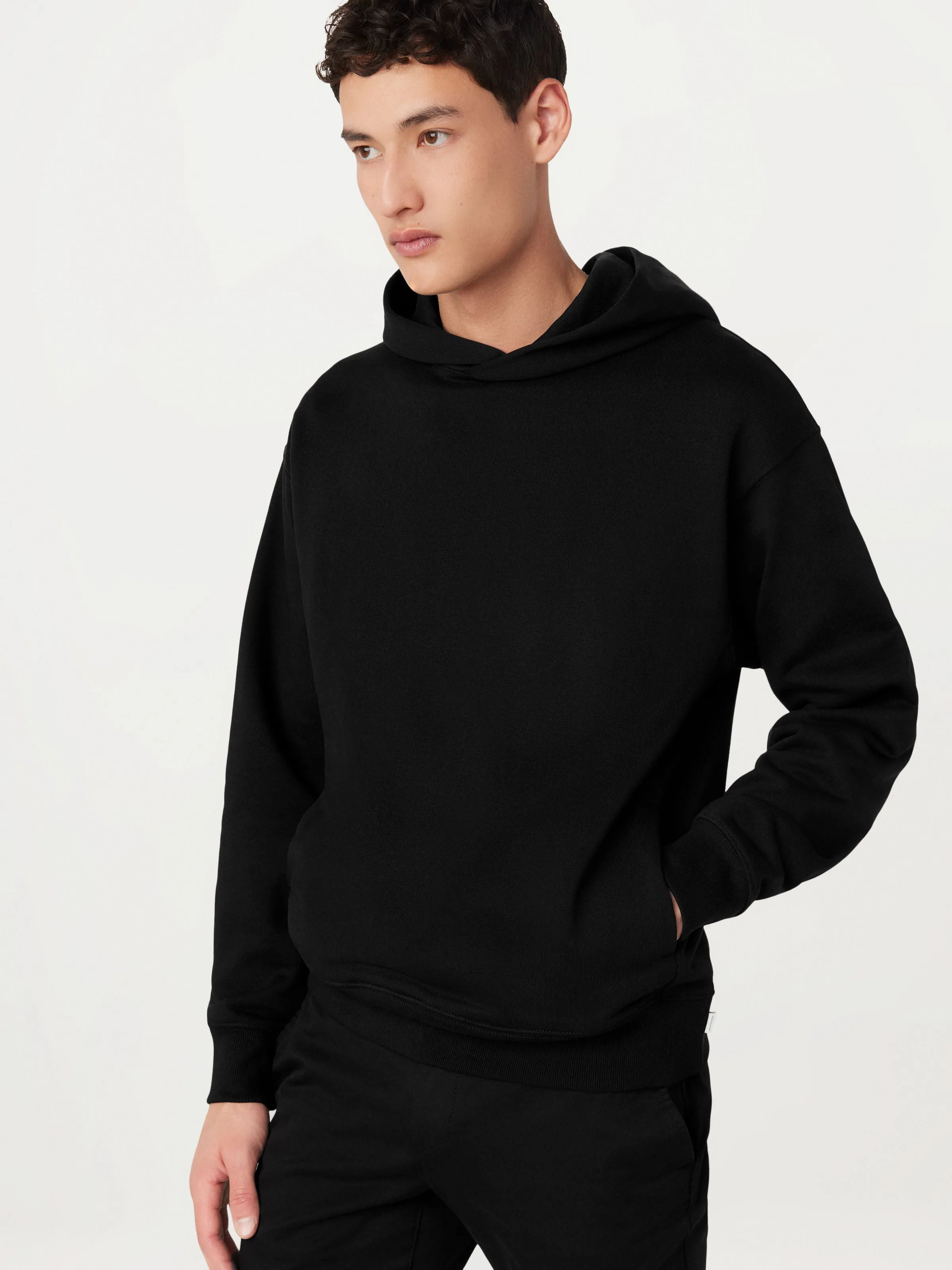 The French Terry Hoodie in Black