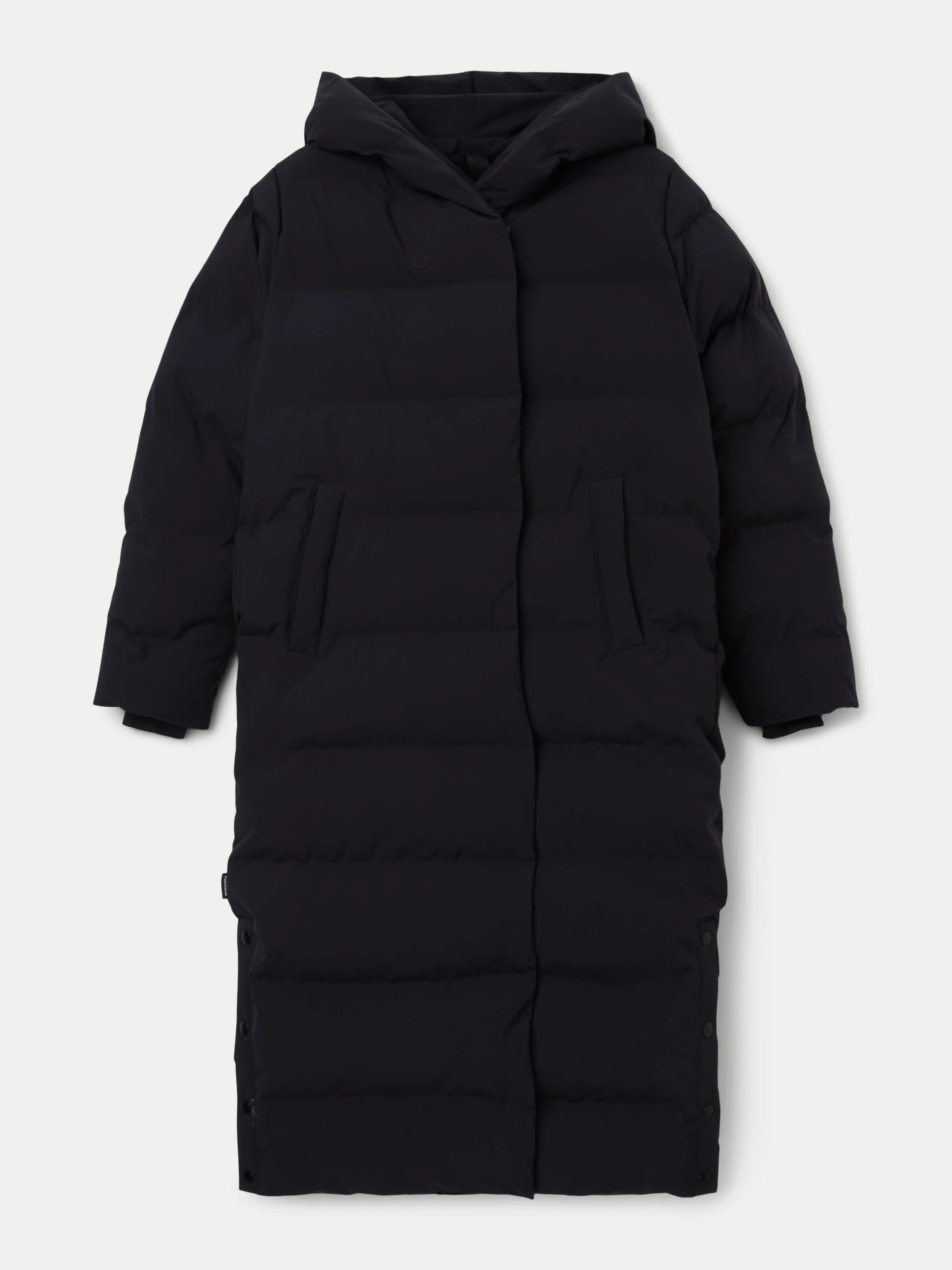 The Highland Long Puffer Coat in Black